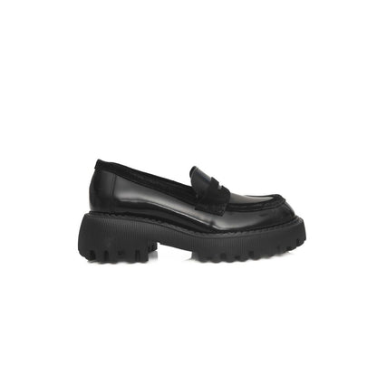 Cerruti 1881 Damen-Loafer aus schwarzem Kalbsleder