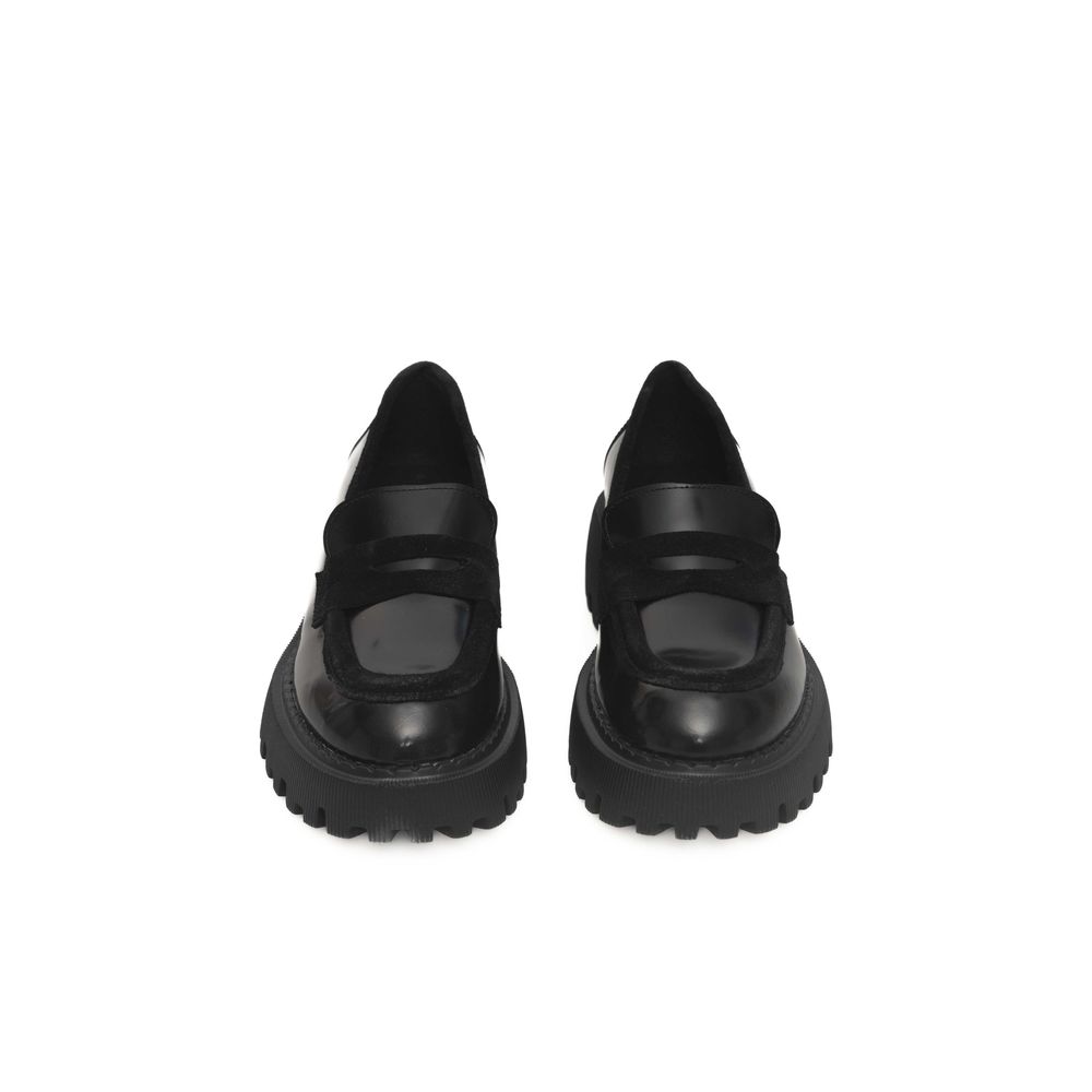 Cerruti 1881 Damen-Loafer aus schwarzem Kalbsleder