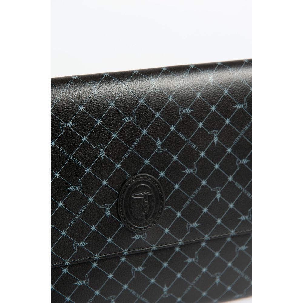 Trussardi Schwarze Polyester-Männer-Clutch