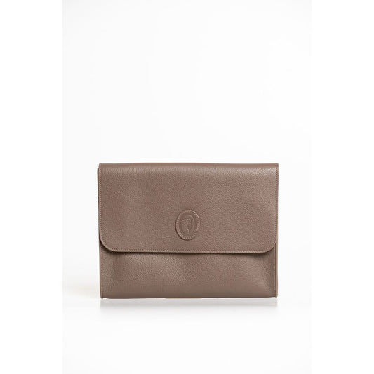 Trussardi Braune Polyester Herren Clutch