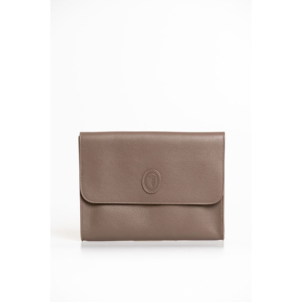 Trussardi Braune Polyester Herren Clutch