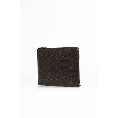 Trussardi Schwarze Leder Herren Clutch