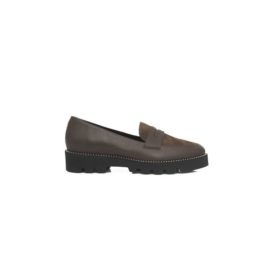 Cerruti 1881 Damen-Loafer aus braunem Rindsleder