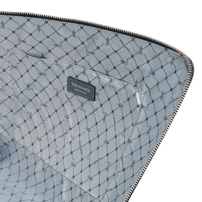 Trussardi Schwarze Leder Herren Clutch