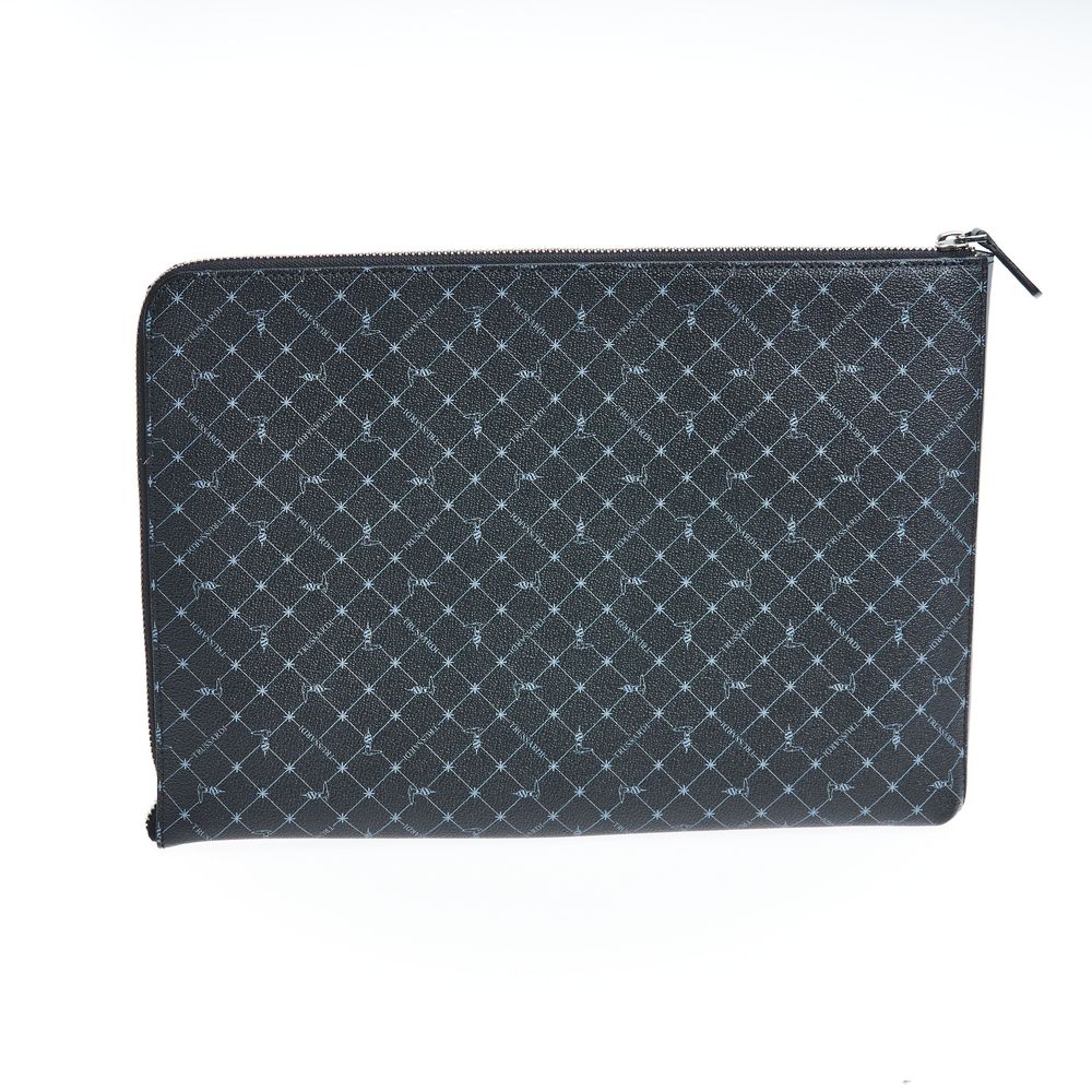 Trussardi Schwarze Leder Herren Clutch