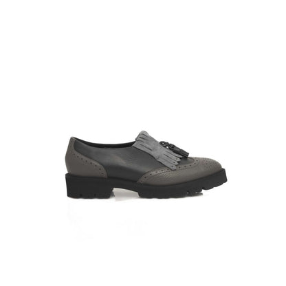 Cerruti 1881 Damen-Loafer aus grauem Rindsleder