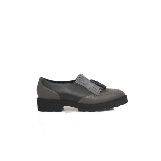 Cerruti 1881 Damen-Loafer aus grauem Rindsleder