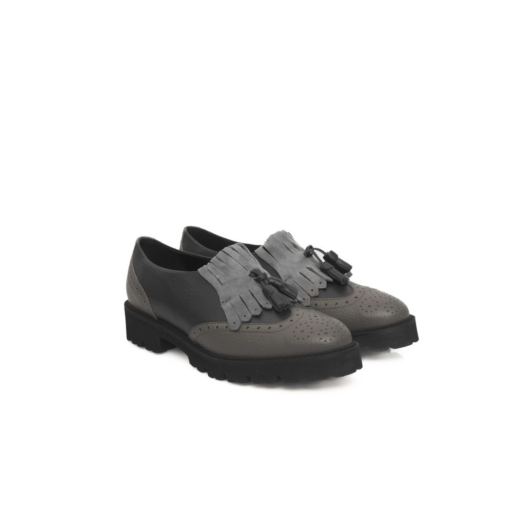 Cerruti 1881 Damen-Loafer aus grauem Rindsleder