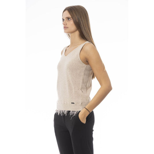 Baldinini Trend Beige Wolltop für Damen