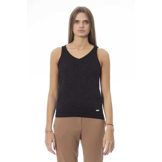 Baldinini Trend Tanktop aus schwarzem Stoff