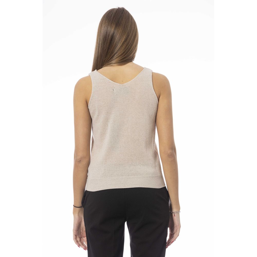Baldinini Trend Tanktop aus Stoff in Beige