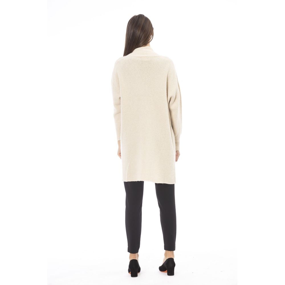 Alpha Studio Weißer Alpaka-Cardigan für Damen