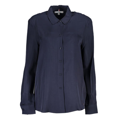 Tommy Hilfiger – Blaues Viskosehemd