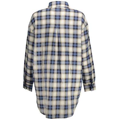 Desigual Blaues Baumwollhemd