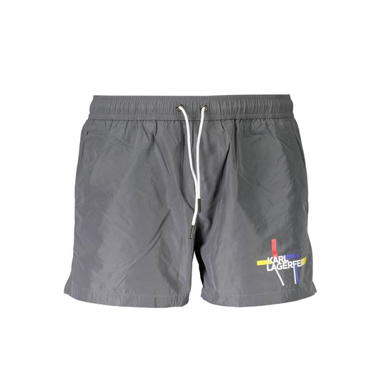 Karl Lagerfeld Graue Polyester-Bademode