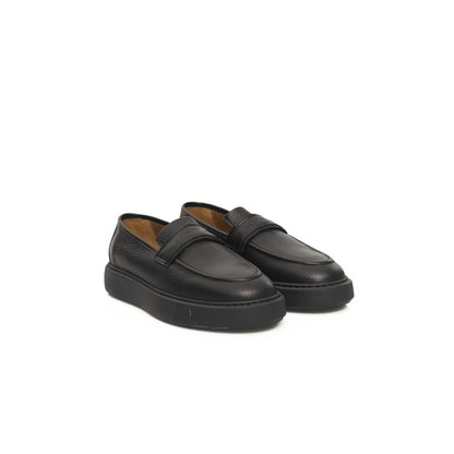 Cerruti 1881 Herren-Loafer aus schwarzem Rindsleder