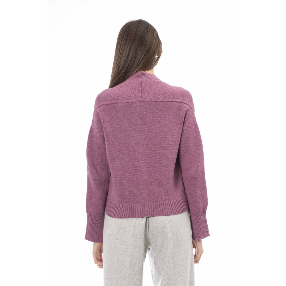 Alpha Studio Mehrfarbige Strickjacke aus Merinowolle für Damen