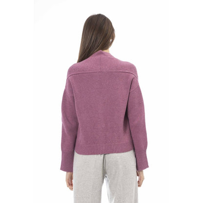 Alpha Studio Mehrfarbige Strickjacke aus Merinowolle für Damen