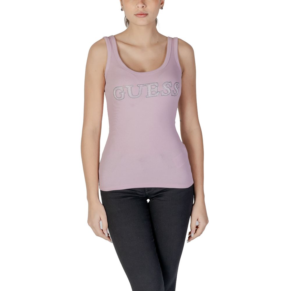 Guess Purple Cotton Tank Top