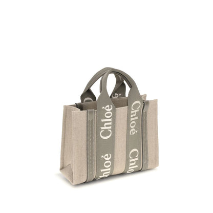 Chloé Handtasche aus beigefarbenem Leinen