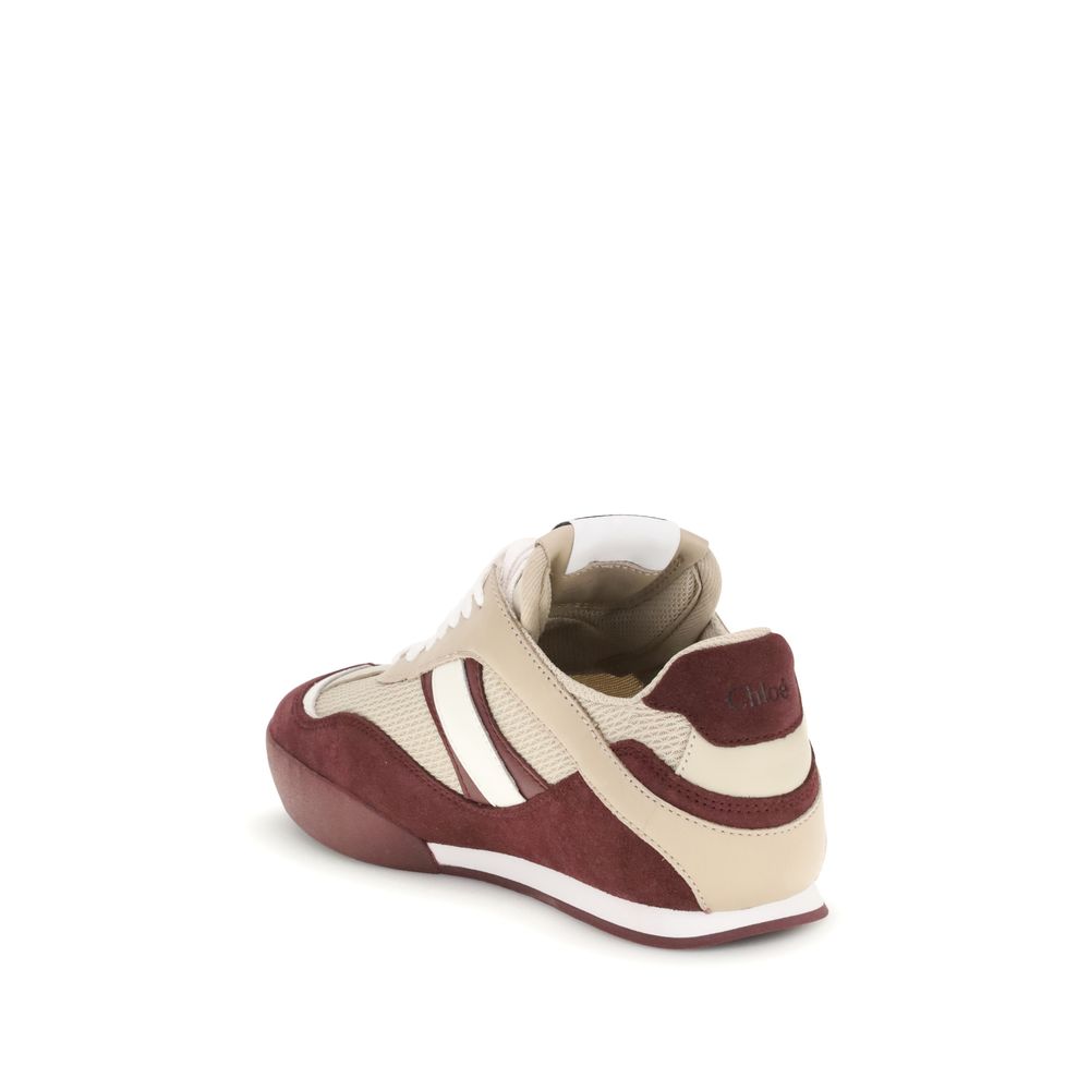 Chloé Mehrfarbige Kalbsleder-Sneaker aus Bos Taurus Leder