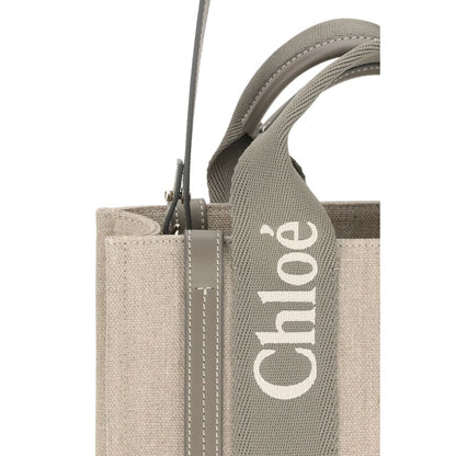 Chloé Handtasche aus beigefarbenem Leinen