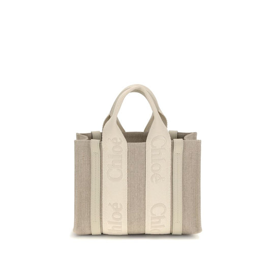 Chloé Handtasche aus beigefarbenem Leinen