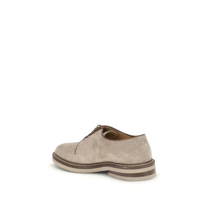 Brunello Cucinelli Wildleder-Derby-Schnürschuhe