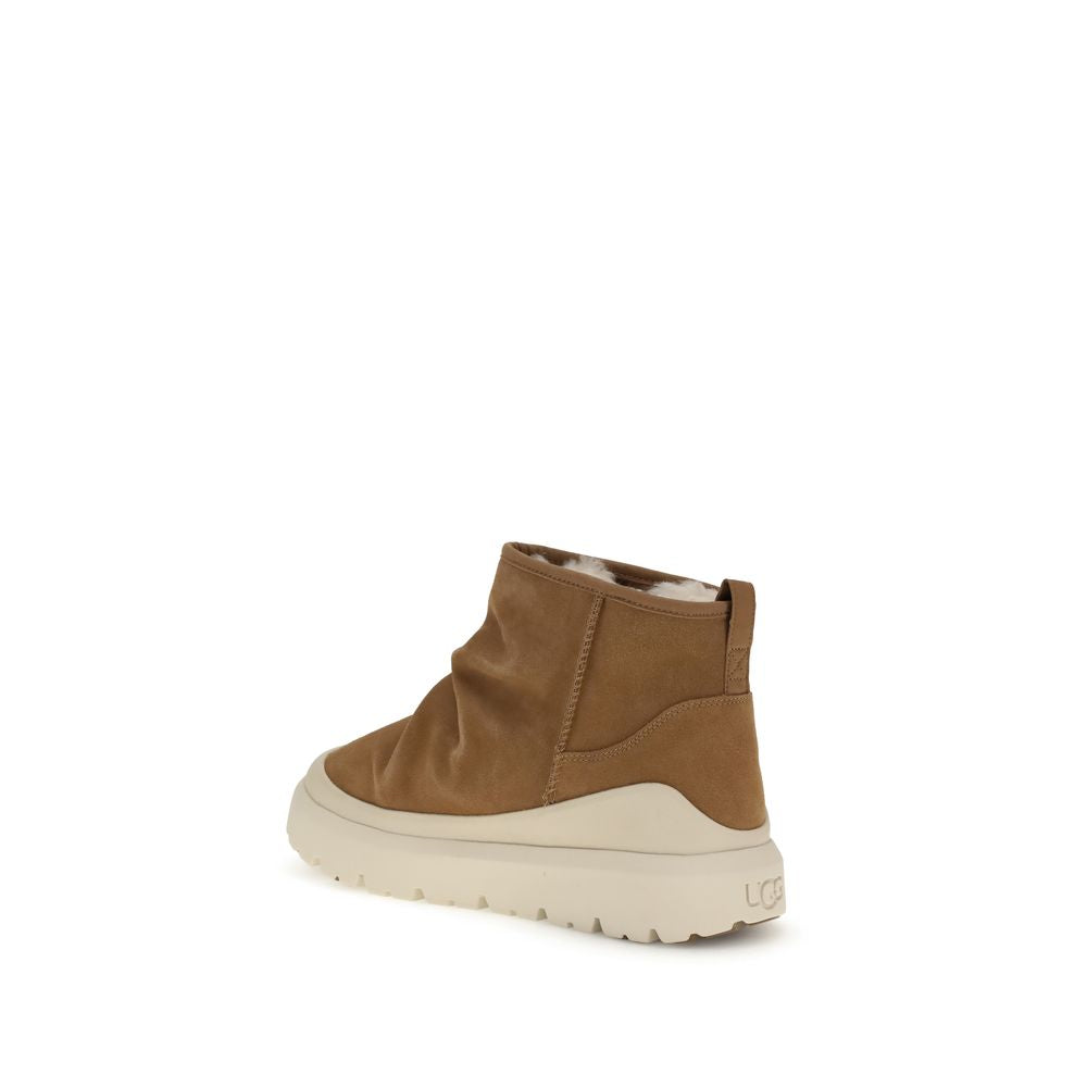 UGG Brown Leather Ankle Boots