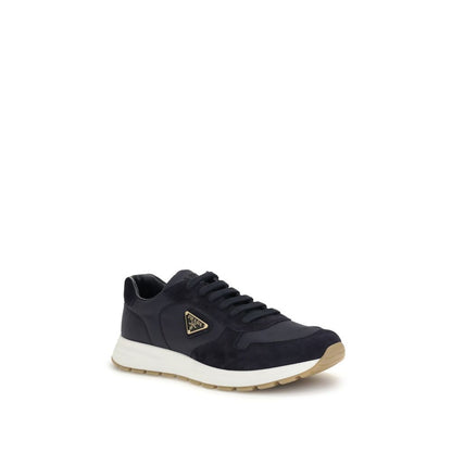 Prada Blaue Sport-Sneaker aus recyceltem Polyamid