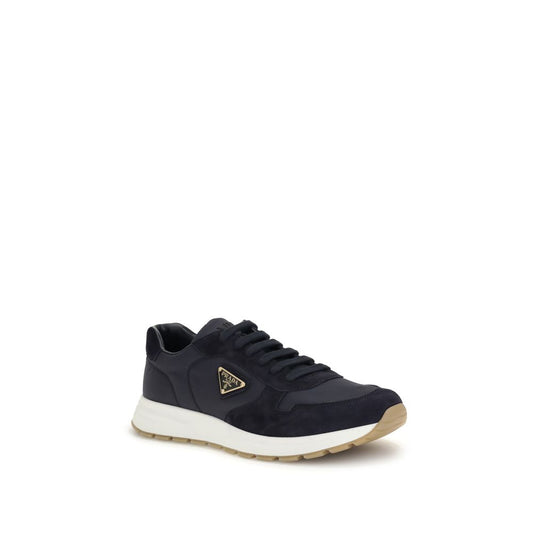Prada Blaue Sport-Sneaker aus recyceltem Polyamid