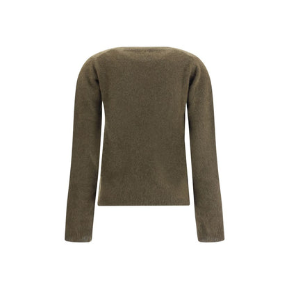 P.A.R.O.S.H. Green Raccoon Fur Sweatshirt