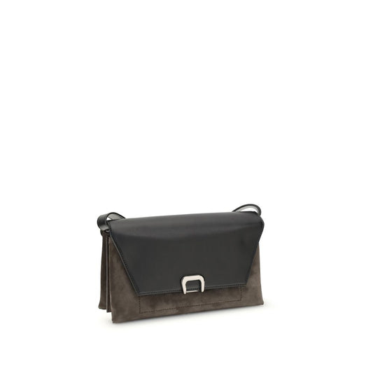 Brunello Cucinelli Schwarze Leder-Schultertasche