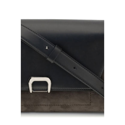 Brunello Cucinelli Schwarze Leder-Schultertasche