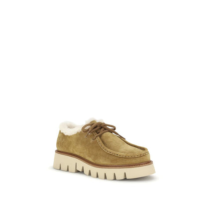 Pedro García Oxford- und Derby-Schuhe aus beigem Leder