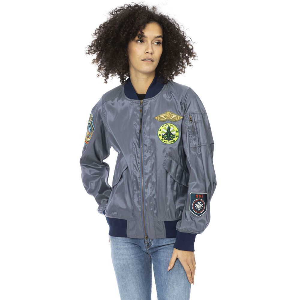 Mr&amp;Mrs Italy Hellblaue Damen-Bomberjacke aus Polyamid