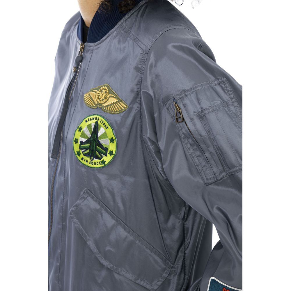 Mr&amp;Mrs Italy Hellblaue Damen-Bomberjacke aus Polyamid