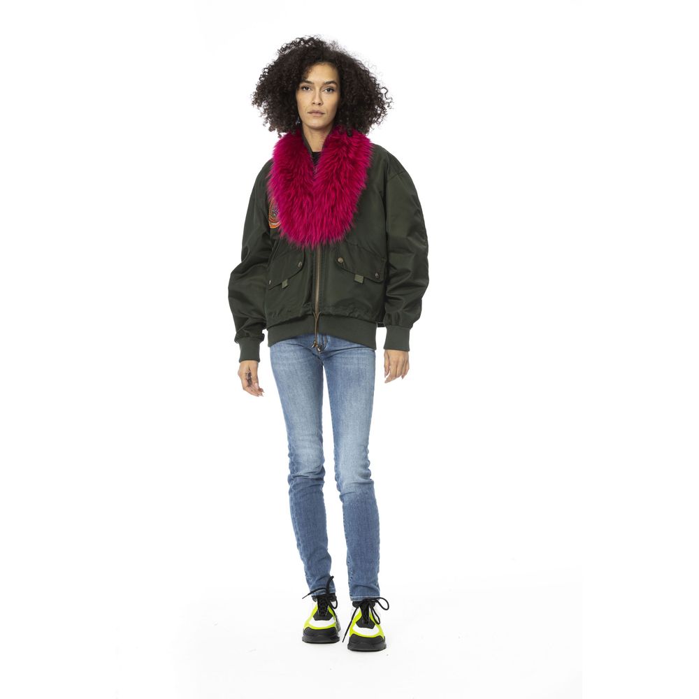 Mr&amp;Mrs Italy Grüne Damen-Bomberjacke aus Polyamid