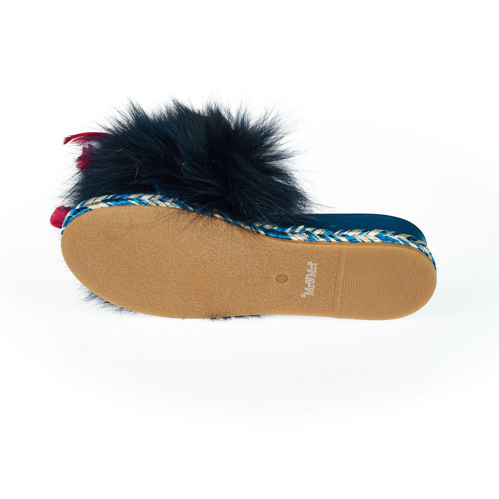 Mr&amp;Mrs Italy Damensandale aus blauem Lammleder