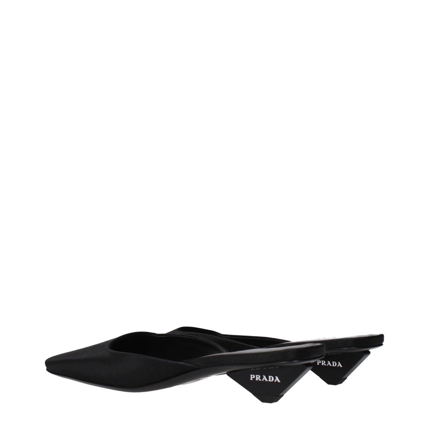 Schwarze Satin-Sandalen von Prada