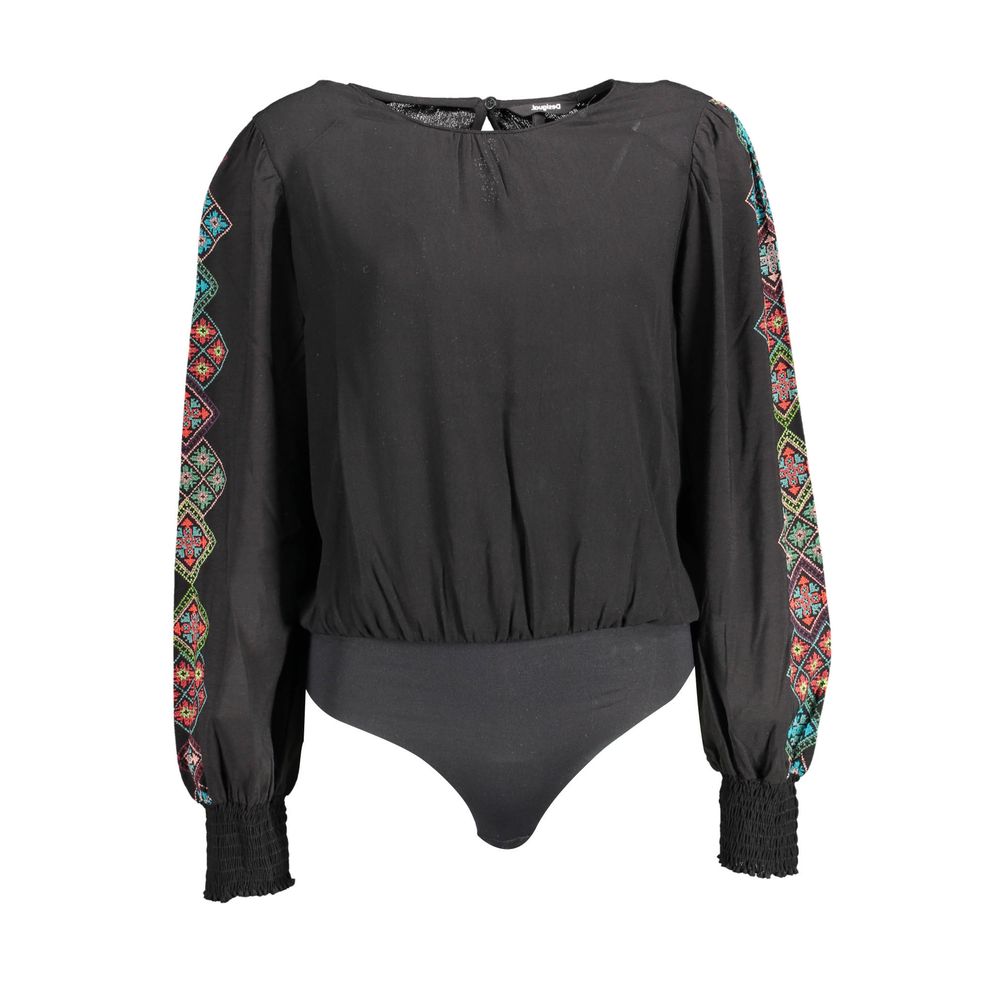 Desigual, schwarzer Elastan-Body