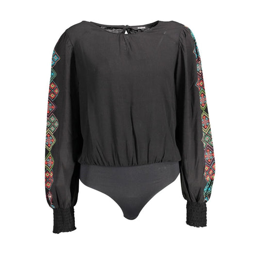Desigual, schwarzer Elastan-Body