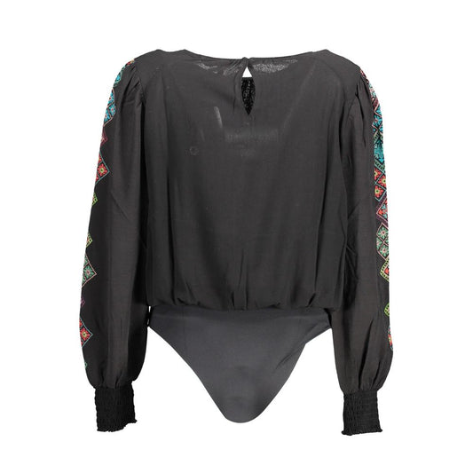 Desigual, schwarzer Elastan-Body