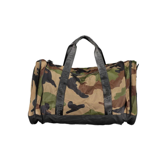 Blauer braune Polyester-Handtasche