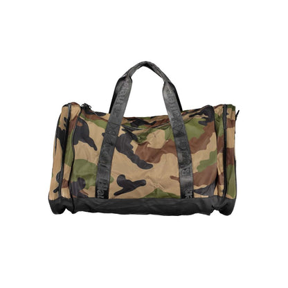 Blauer braune Polyester-Handtasche