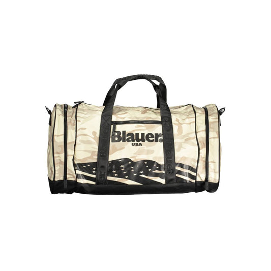 Blauer Beige Polyester-Handtasche