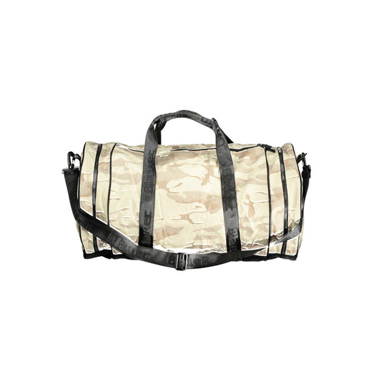 Blauer Beige Polyester-Handtasche