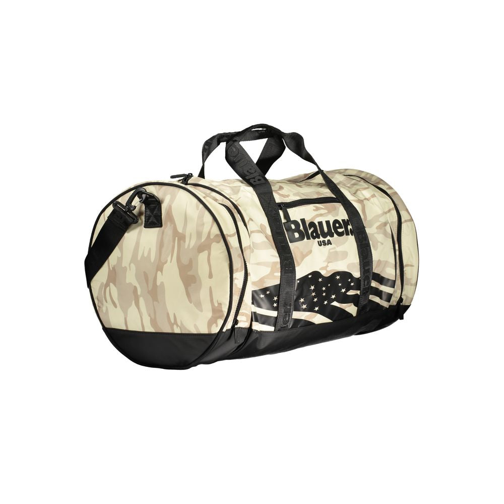 Blauer Beige Polyester-Handtasche