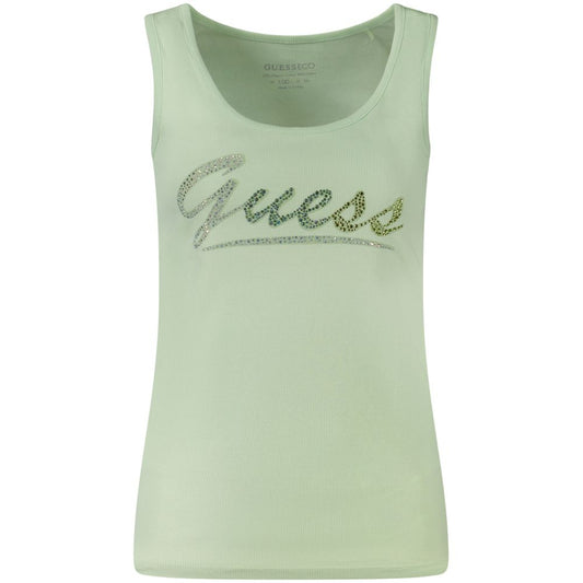 Guess Jeans – Grünes Baumwoll-Tanktop