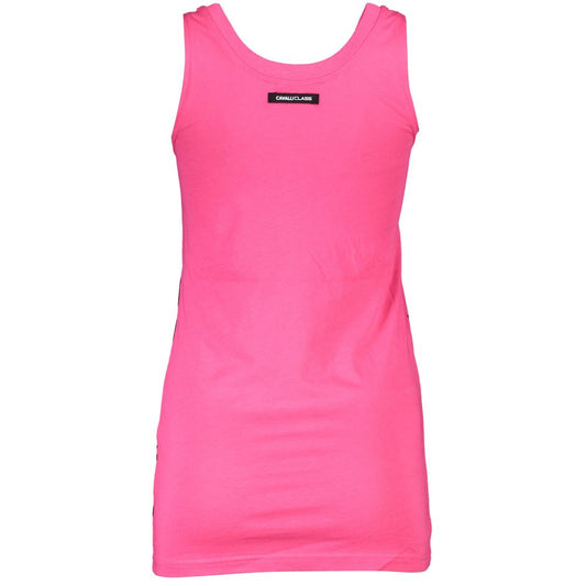 Rosafarbenes Tanktop aus Baumwolle von Cavalli Class